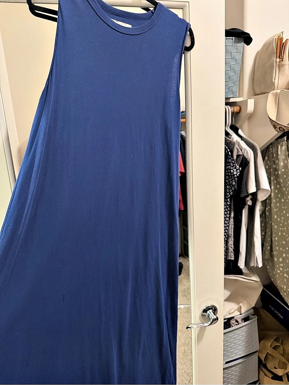 The Great. Blue Cotton Maxi Dress Size 3
